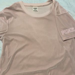 VS PINK Velvet Semi-Cropped Tee
